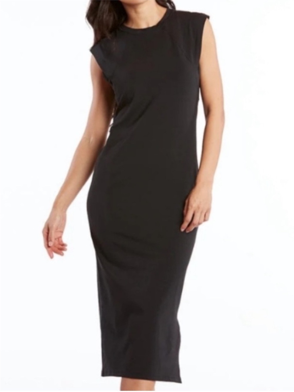 Public Rec Go To Pima Cotton Midi Dress Black M